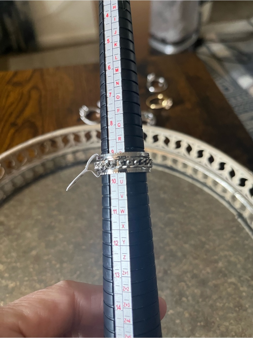 Stainless Steel Spinning Fidget Ring Size 9